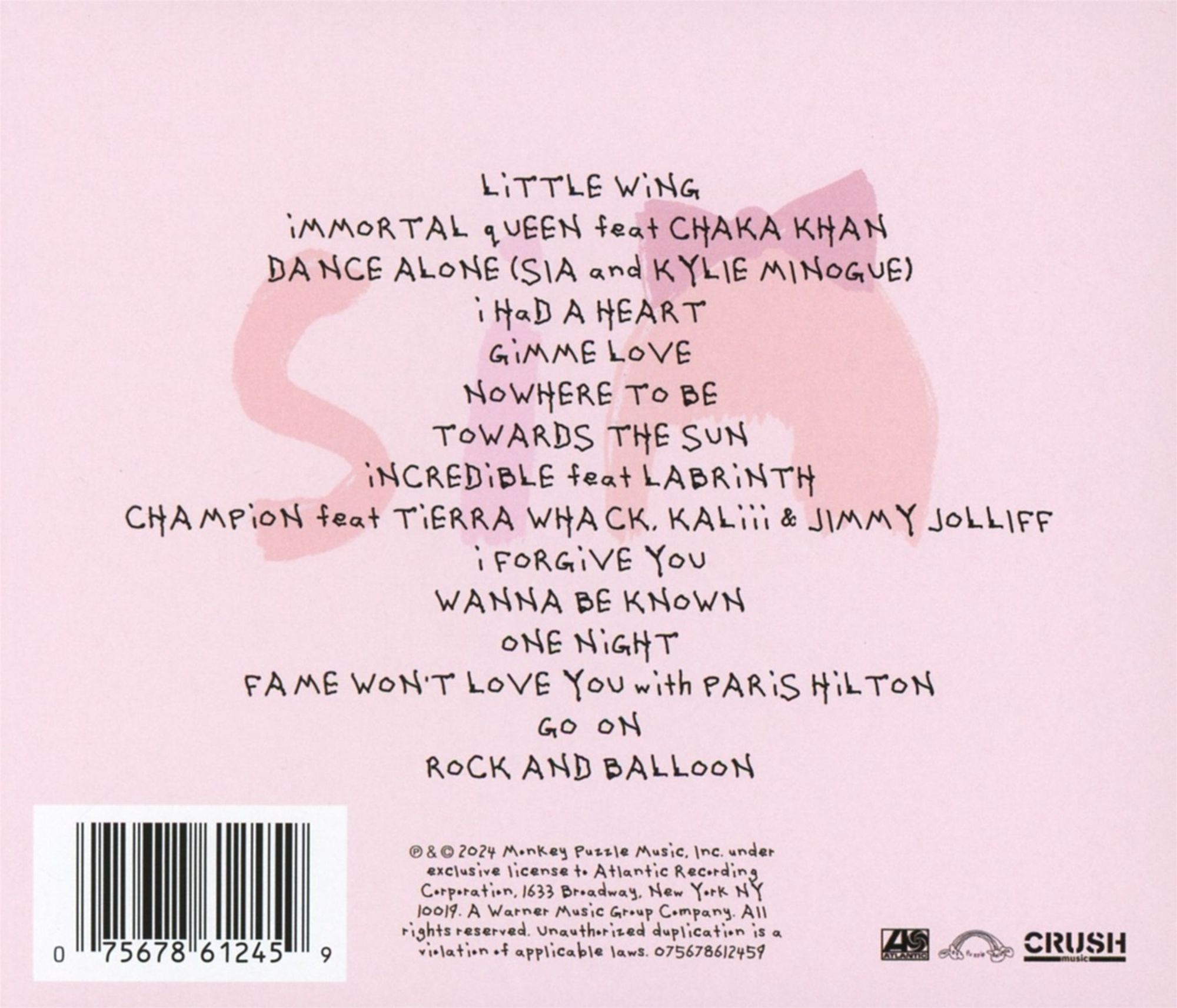 Sia ‎– Reasonable Woman CD