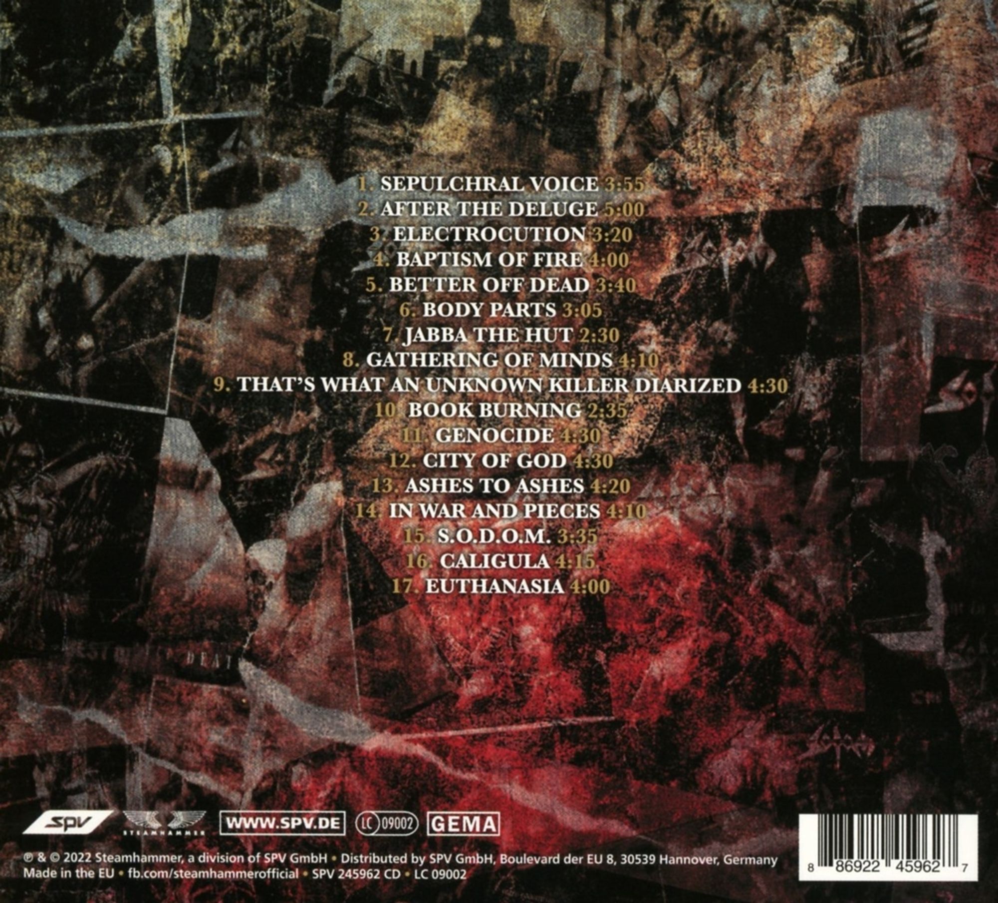 Sodom - 40 Years At War: The Greatest Hell Of Sodom CD