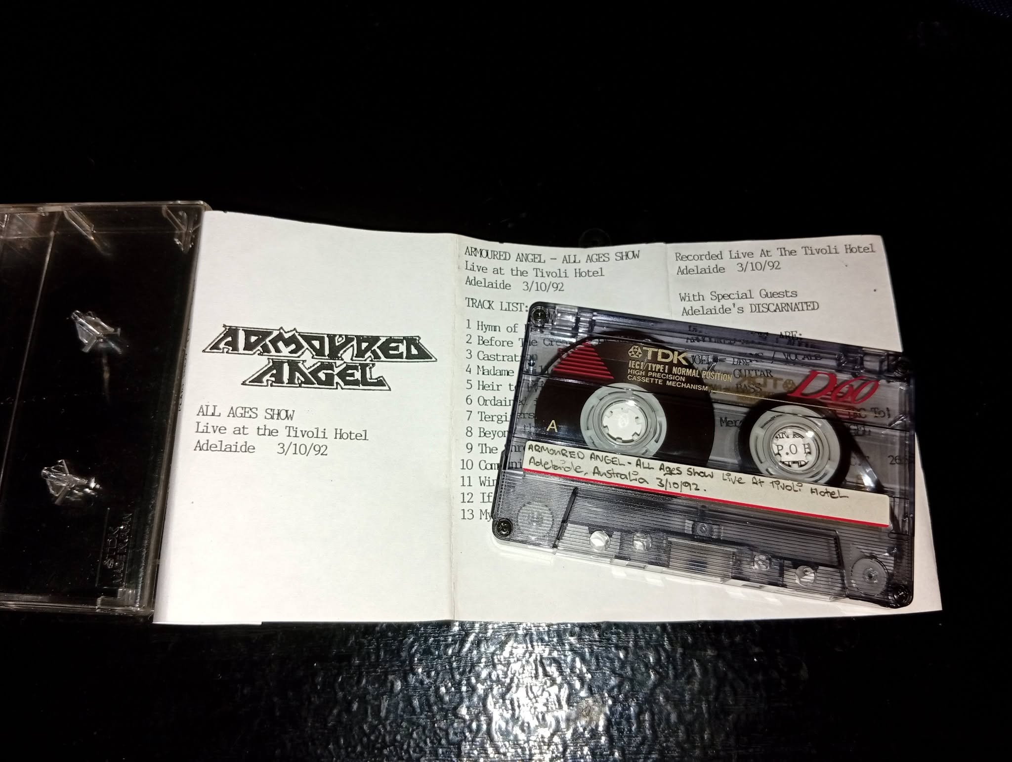 Αrmoured Angel - All ages show Live at Tivoli Hotel '92 Cassette