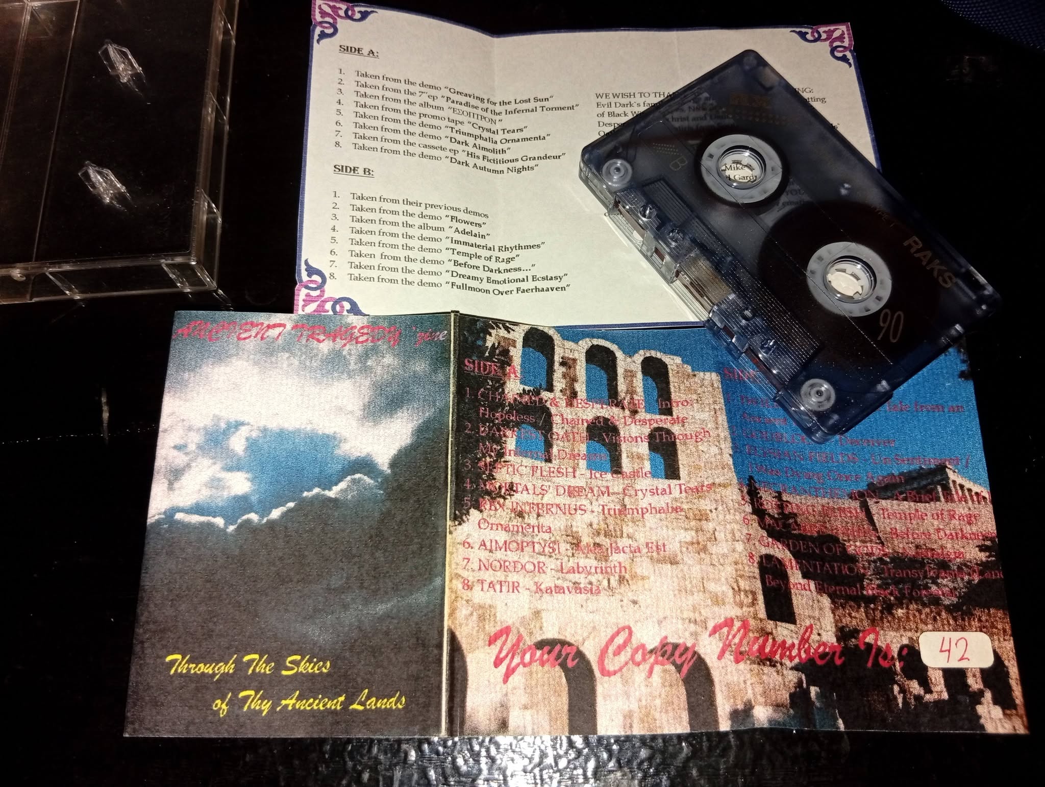 Various - "Through The Skies of Thy Ancient Lands" Ancient Tragedy Fanzine compilation Cassette