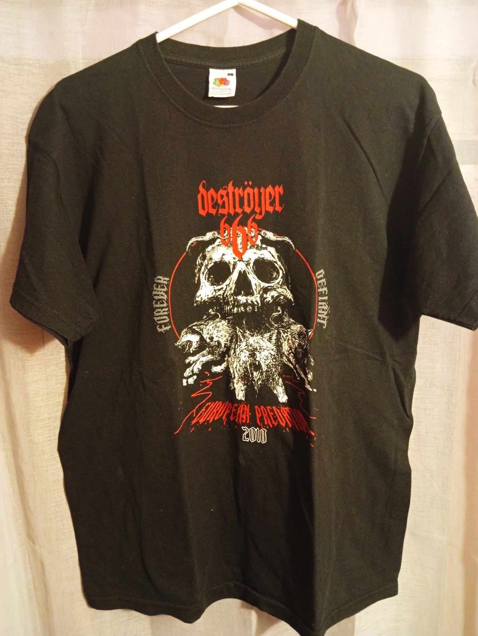 Destroyer 666 - Forever Defiant World Defiance Tour Europa 2010 T-shirt