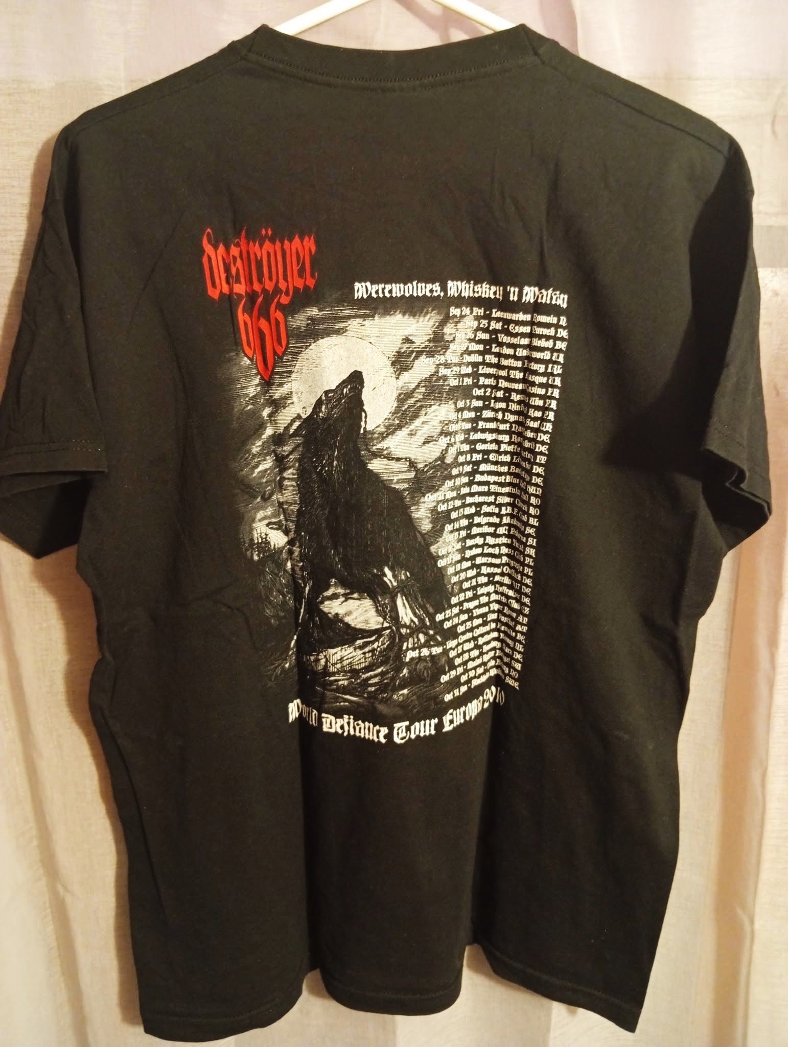 Destroyer 666 - Forever Defiant World Defiance Tour Europa 2010 T-shirt