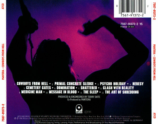 Pantera ‎– Cowboys From Hell CD