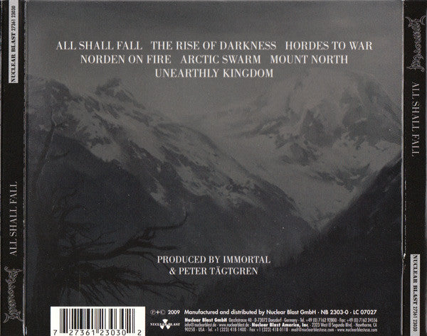Immortal – All Shall Fall CD