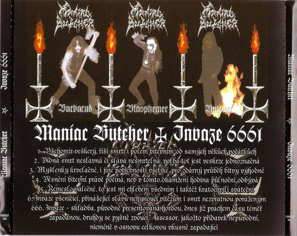 Maniac Butcher ‎– Invaze CD