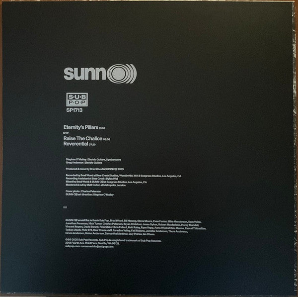 Sunn O))) – Eternity's Pillars B/W Raise The Chalice & Reverential Vinyl