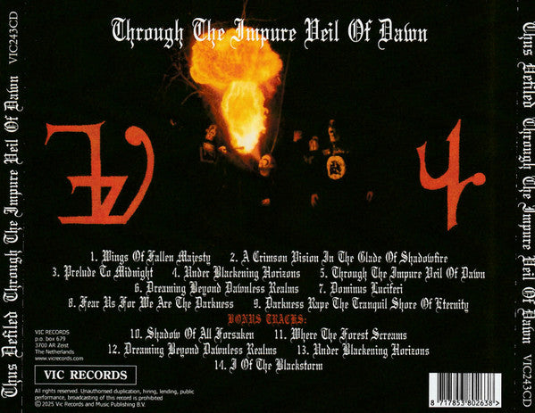 Thus Defiled – Through The Impure Veil Of Dawn CD
