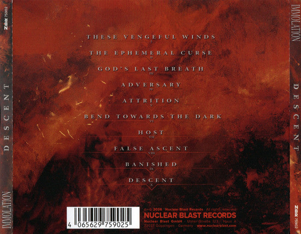 Immolation ‎– Descent CD