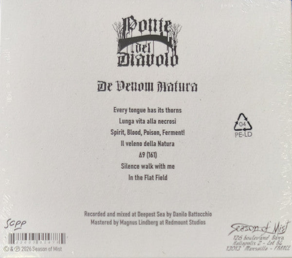 Ponte Del Diavolo ‎– De Venom Natura CD