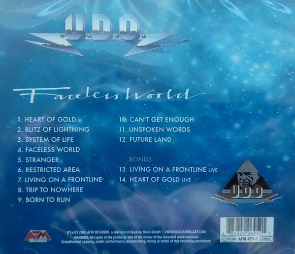 U.D.O -Facelles World CD