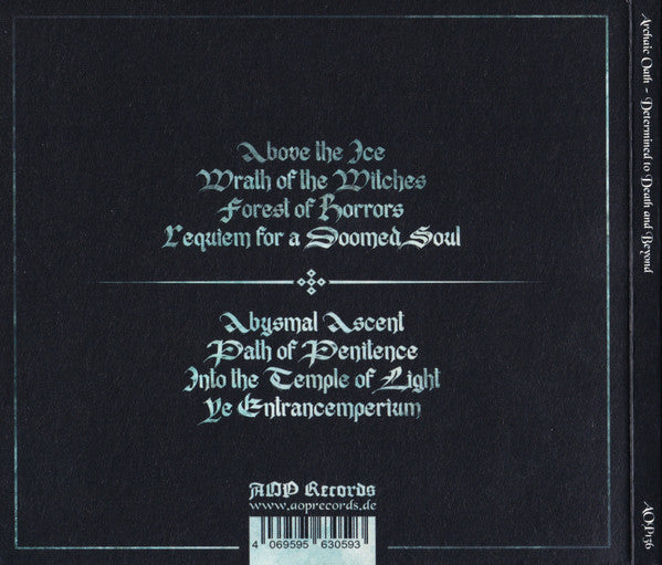 Archaic Oath ‎– Determined To Death And Beyond CD
