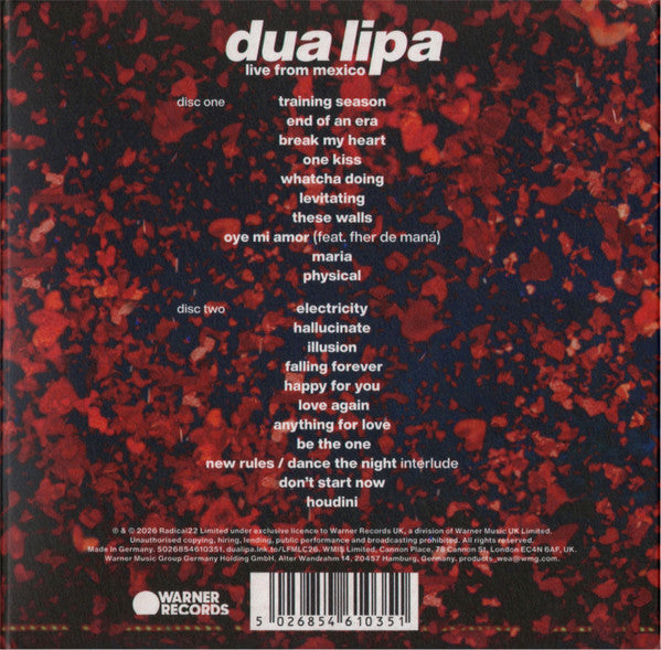 Dua Lipa – Live From Mexico CD X 2